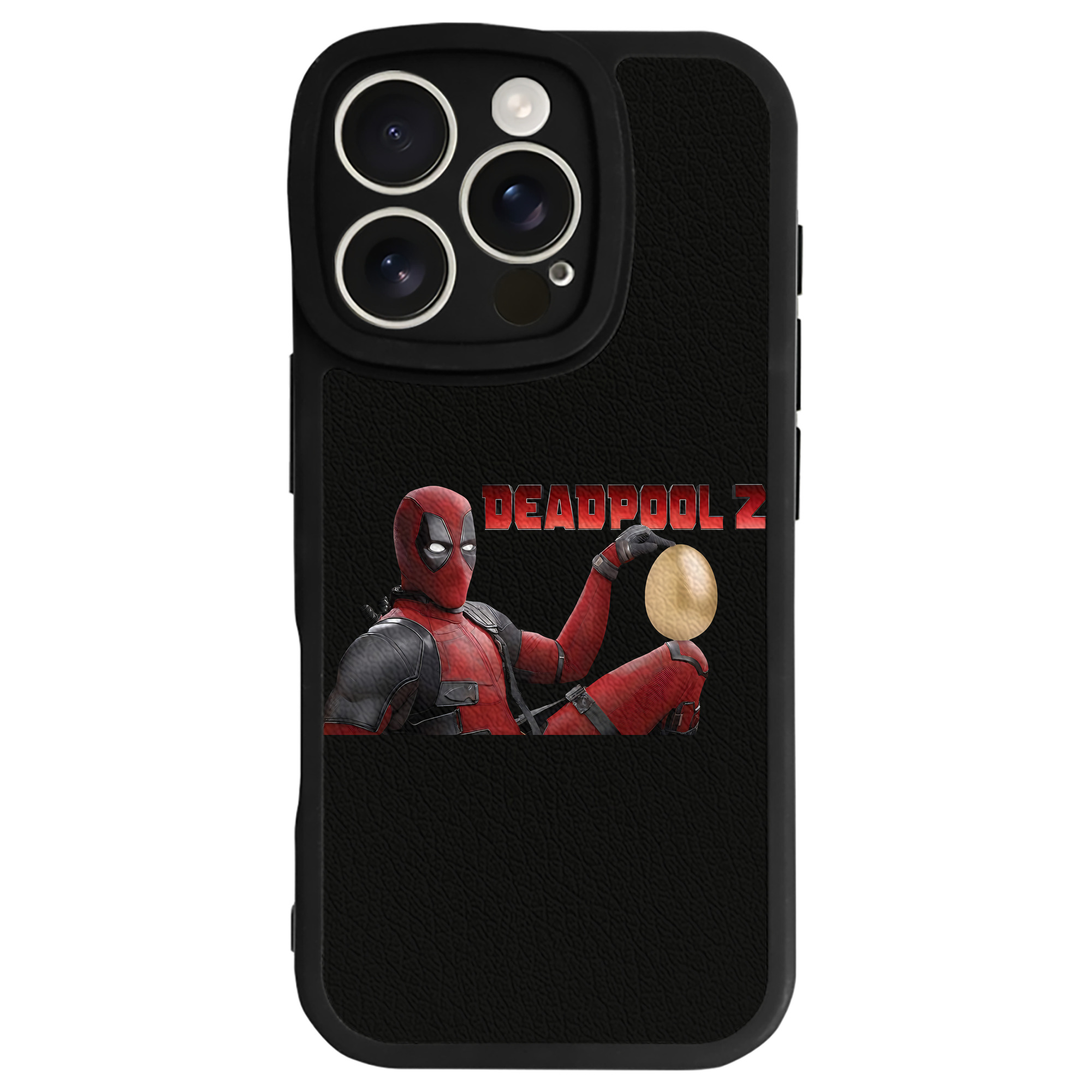 （画像用） Deadpool デッドプール 【iPhone 16シリーズ対応】シリコンスマホケース（レザー調） 材質：シリコン